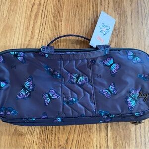 Lug Butterfly Print Women's cosmetic Bag - Grey/Purple